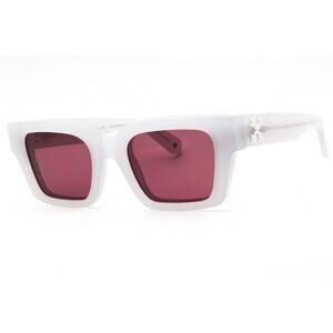 Off White Sunglasses Virgil OERI008 0928 Gray Square Frame Burgandy Lens 53mm